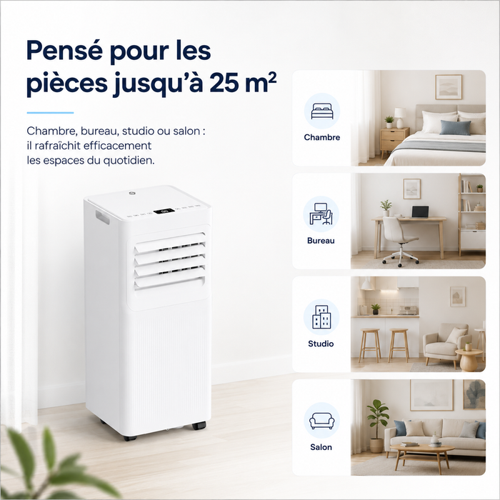 Pensé pour les pièces jusqu’à 25 m²