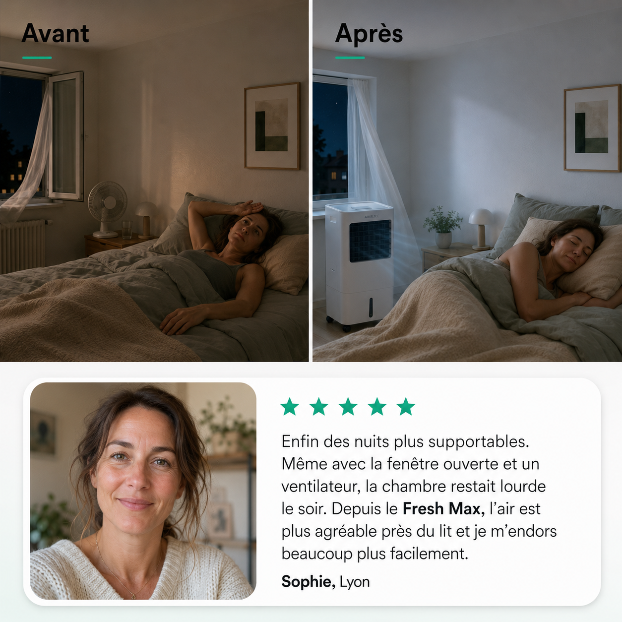 Sans tuyau, sans installation et facile à déplacer